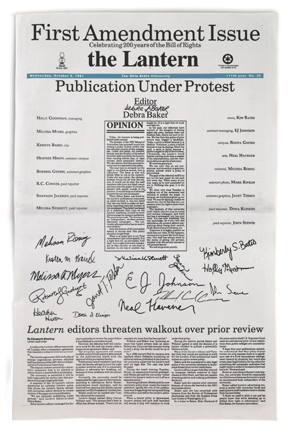 October 2, 1991 Lantern front cover