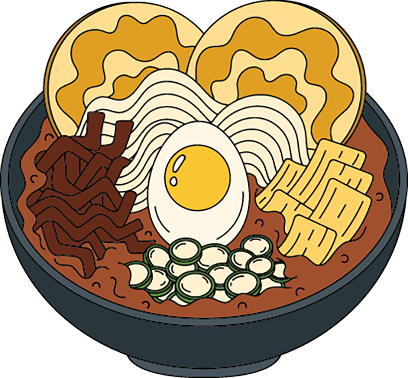 An illustration of ramen