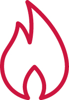 an icon of a flame