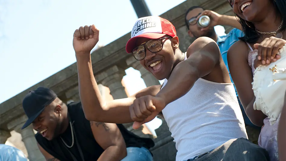 students laughing and playing during the African American Heritage Festival