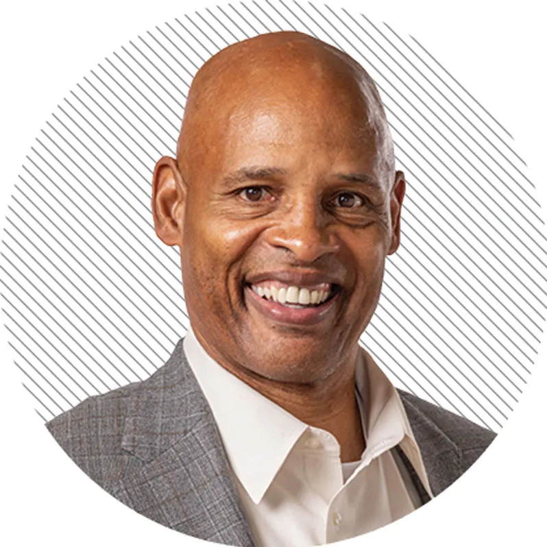 A round icon with Kellogg's headshot